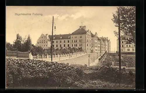 AK Freising, Strassenpartie mit Jägerkaserne