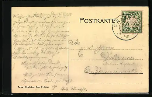 AK Freising, Strassenpartie mit Jägerkaserne