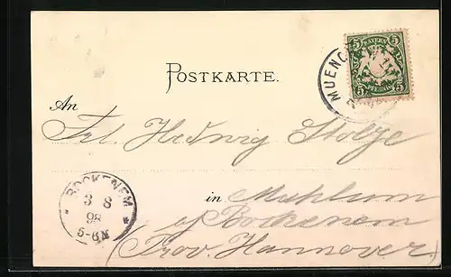 Lithographie München, Domfreiheit, Münchner Kindl