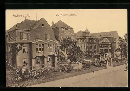 AK Freiberg i.Sa., Blick zum St. Johannis-Hospital
