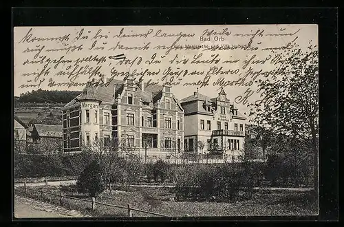 AK Bad Orb, Hotel-Pensionen Villa Margarethe und Villa Hubertus