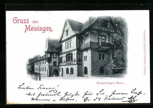 AK Meiningen, Das Henneberger Haus in der Georgstrasse