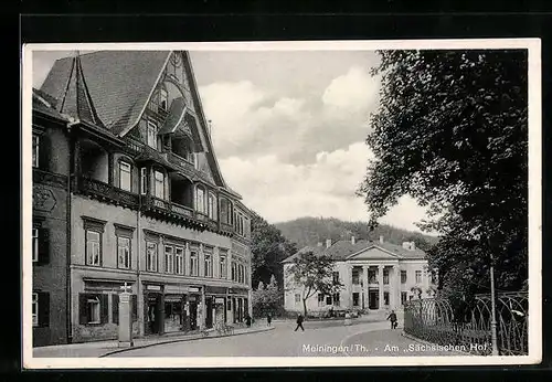 AK Meiningen / Th., Hotel am Sächsischen Hof