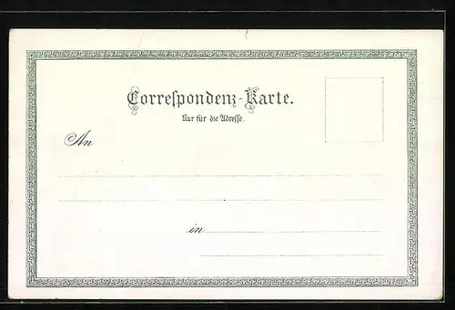 Lithographie Kufstein, Gesamtansicht mit Bergen