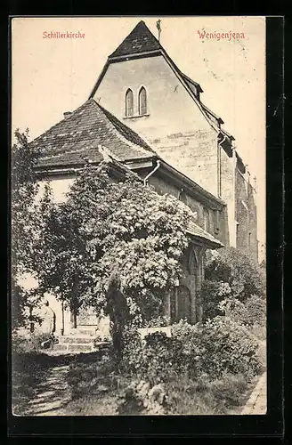 AK Wenigenjena, Blick auf die Schillerkirche