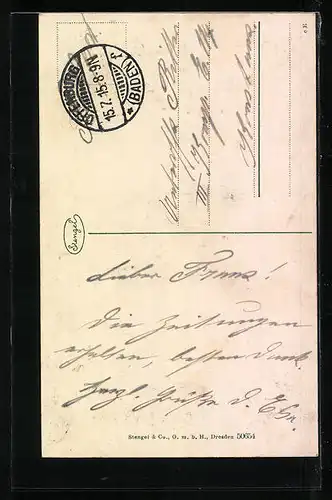 AK Offenburg i. B., Partie an der Wenktreppe