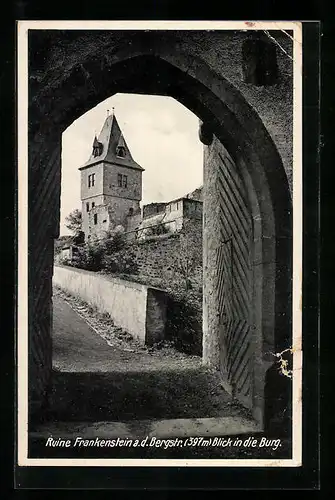 AK Frankenstein a. d. Bergstr., Blick in die Burg