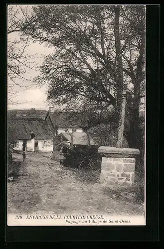 AK Saint-Denis, Paysage au Village