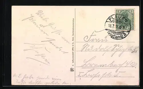 AK Barthmühle, Flusspartie mit Ortsansicht