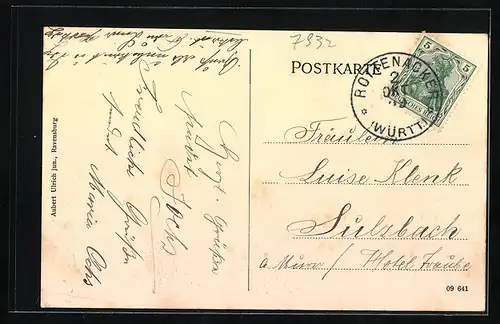 AK Munderkingen a. Donau, Wohnhäuser entlang des Flusses