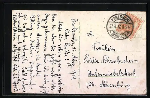 AK Karlsruhe, Partie an der Kaiserstrasse