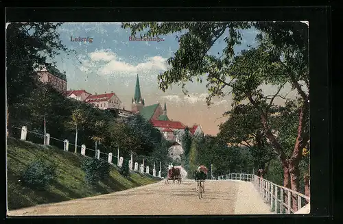 AK Leisnig, Partie in der Bahnhofstrasse