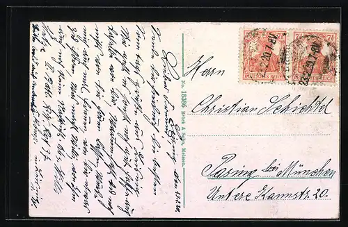 AK Leisnig, Partie in der Bahnhofstrasse