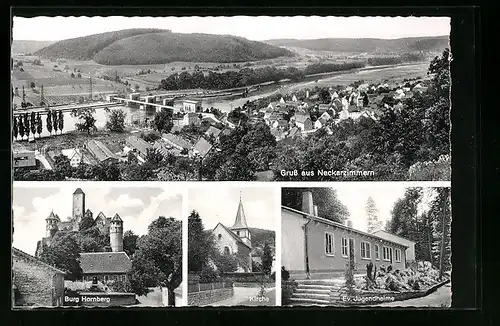 AK Neckarzimmern, Burg Homberg, Kirche und Ev. Jugendheime