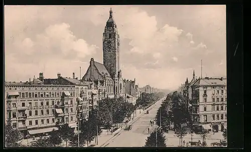 AK Berlin-Charlottenburg, Blick auf das Rathaus