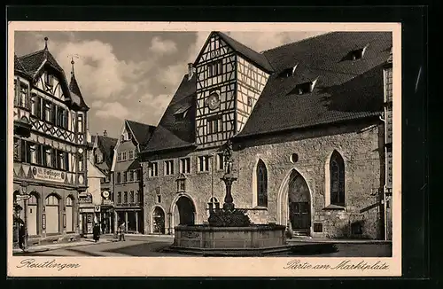 AK Reutlingen, Partie am Marktplatz