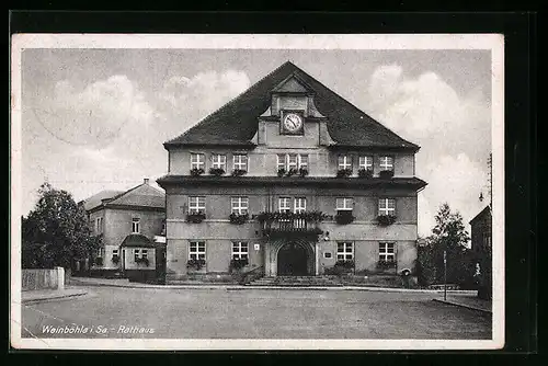 AK Weinböhla i. Sa., Blick auf das Rathaus