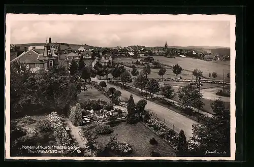 AK Masserberg /Thür. Wald, Ortsansicht aus der Vogelschau
