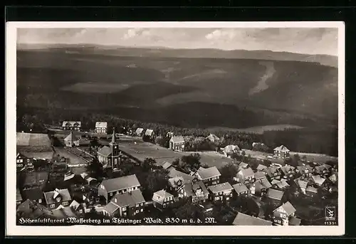 AK Masserberg im Thüringer Wald, Ortsansicht vom Flugzeug aus