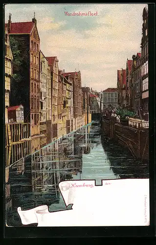Künstler-AK Alt-Hamburg, Wandrahmsfleet