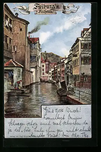 Künstler-AK Freiburg, Fischerau