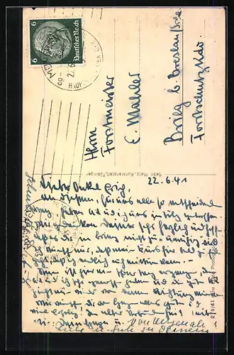 AK Bad Tölz, Isarbrücke m. Kalvarienberg