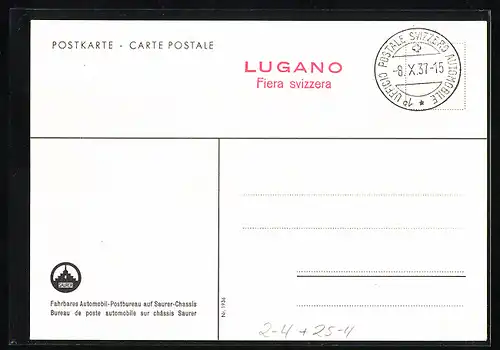 AK Fahrbares Automobile-Postbureau