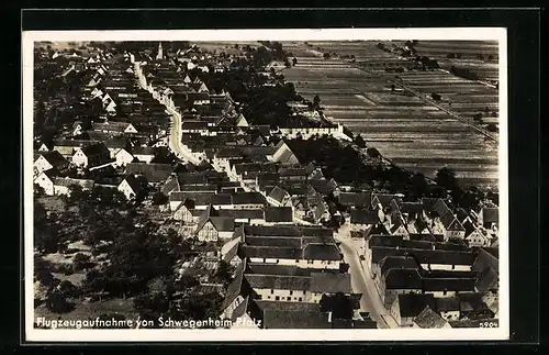 AK Schwegenheim, Flugzeugaufnahme des Ortes