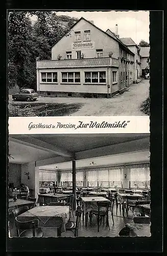 AK Aulhausen bei Assmannshausen, Gasthaus und Pension Zur Waldmühle