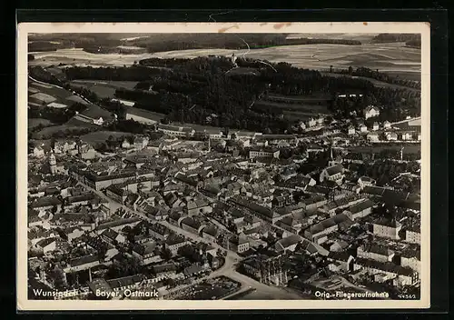 AK Wunsiedel, Ortsansicht vom Flugzeug aus