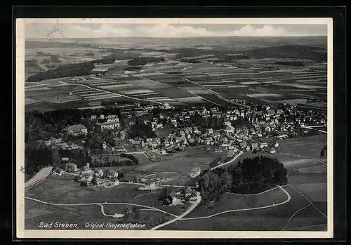 AK Bad Steben i. Frankenwald, Ortsansicht vom Flugzeug aus