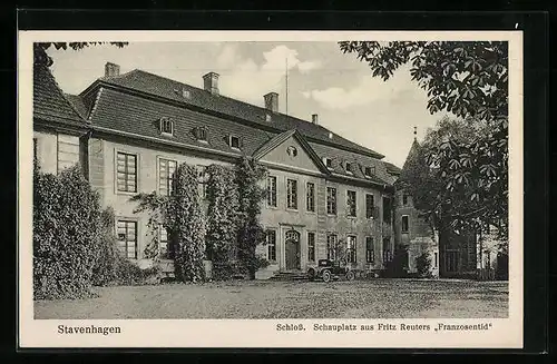 AK Stavenhagen, Schloss, Schauplatz aus Fritz Reuters Franzosentid