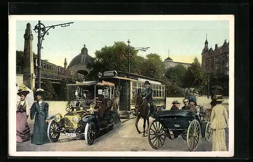 AK Berlin, Nollendorfplatz mit einem Bus