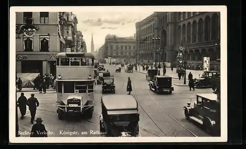 AK Berlin, Königstrasse am Rathaus