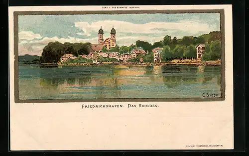 Künstler-AK Carl Biese: Friedrichshafen, Das Schloss