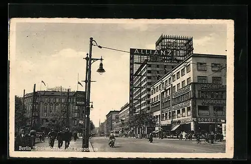 AK Berlin, Saarlandstrasse mit Europahaus