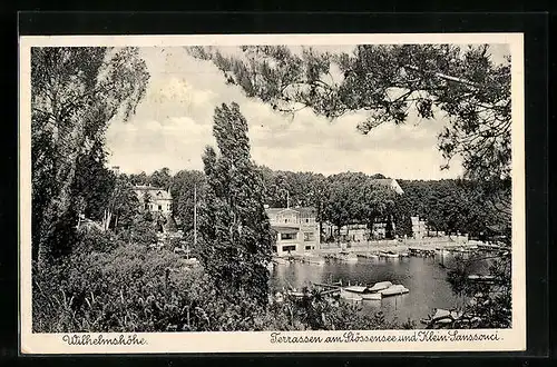 AK Berlin-Pichelswerder, Wilhelmshöhe, Terrassen am Stössensee und Klein-Sanssouci