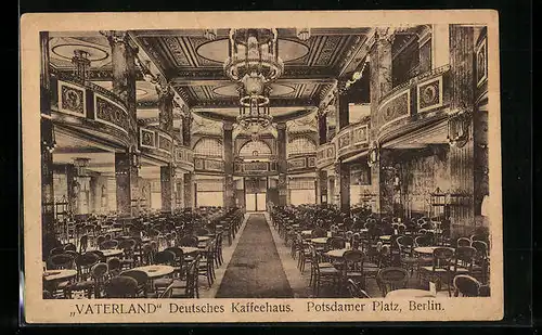 AK Berlin, Potsdamer Platz, Deutsches Kaffeehaus Vaterland