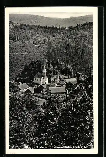 AK Nordenau /Hochsauerland, Gesamtansicht aus der Vogelschau