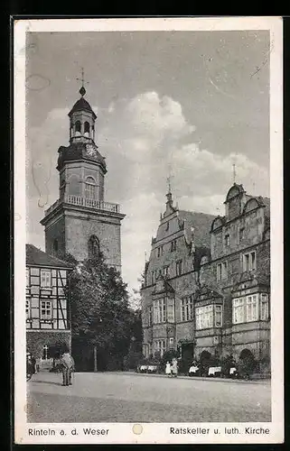 AK Rinteln a. d. Weser, Ratskeller und luth. Kirche