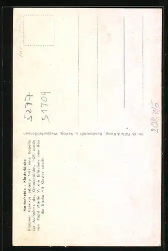 AK Marienheide, Die Klosterkirche, Inneres der Klosterkirche