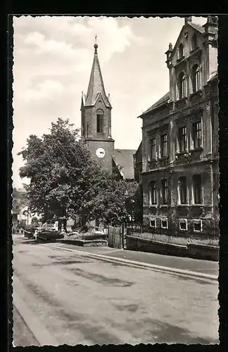 AK Wilkau-Hasslau, Blick nach der Michaelis-Kirche