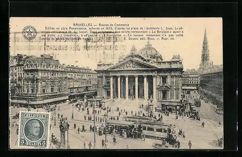 AK Bruxelles, Bourse de Commerce, Strassenbahn