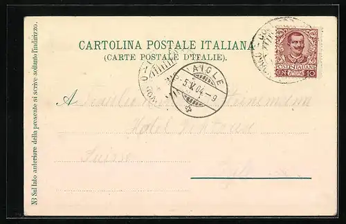 AK Napoli, Via S. Carlo e Giardini Reali, Strassenbahn am Stadtgarten