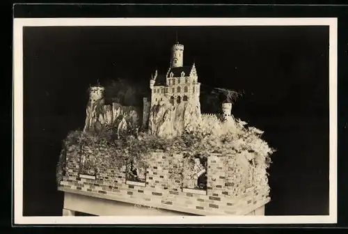 AK Modell von Schloss Lichtenstein, Gesamtansicht