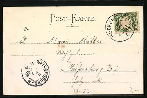 AK München, Kronengruppe - Der Schäfflertanz