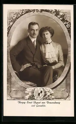 AK Prinzessin Viktoria Luise und Prinz Ernst August von Braunschweig