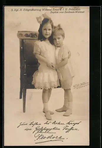 AK Erbgrossherzog Wilhelm Ernst und Prinzessin Sophie von Sachsen-Weimar