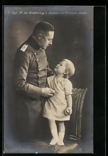 AK S. Kgl. H. der Grossherzog von Sachsen-Weimar-Eisenach mit Prinzess Sophie
