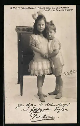 AK Erbgrossherzog Wilhelm Ernst und Prinzessin Sophie von Sachsen-Weimar